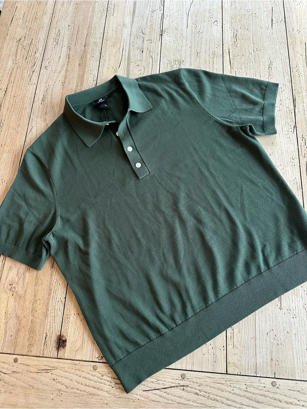 H&M Olive Green Short Sleeve Polo
